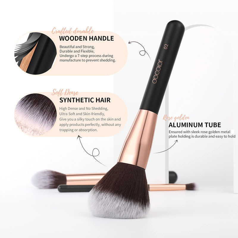 [Australia] - Docolor Makeup Brushes 28 Piece Professional Makeup Brush Set Premium Cosmetics Brushes Synthetic Kabuki Foundation Brush Blending Face Liquid Powder Cream Blush Concealers Eye Shadows Make Up Brushes 28 Piece Premium 