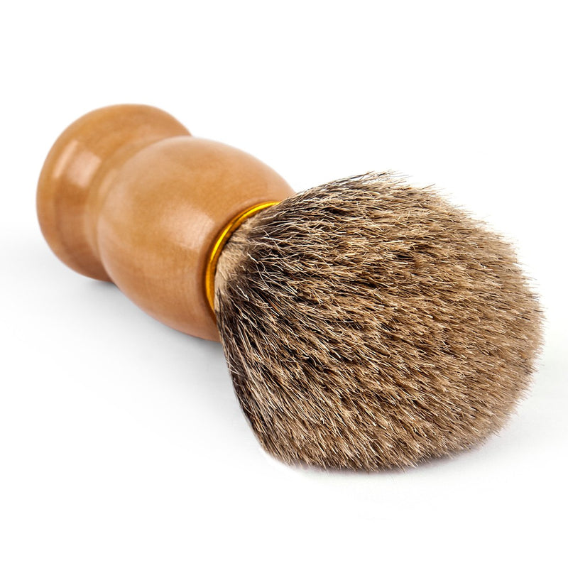 [Australia] - QSHAVE 100% Best Original Pure Badger Hair Shaving Brush Handmade. Real Wood Base. Perfect for Wet Shave, Safety Razor, Double Edge Razor 