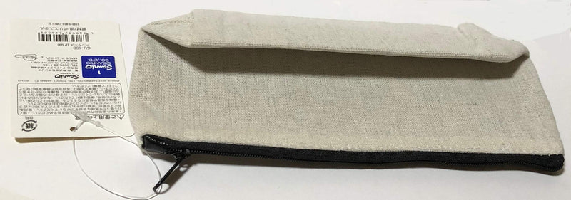 [Australia] - Sanrio Gudetama Pencil Case Bag Pouch Canvas Stationary Makeup Cosmetic Bag (Black) 