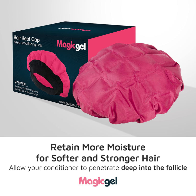 [Australia] - Premium Deep Conditioning Heat Cap. A Hot Head Cap to Hydrate, Moisturize and Condition. Thermal Cordless Hair Steamer for Damaged Hair (Natural Steam Treatment) by Magic Gel 