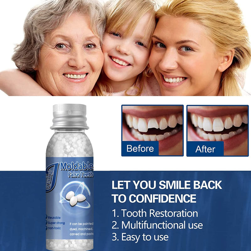 [Australia] - Tooth Repair Moldable,Teeth Filling Beads,Tooth Repair Beads,Teeth Filling Replacement,Temporary Tooth Repair Beads,Dental Tooth Beads,Dental Tooth Filler,Snap On Instant and Confident Smile,10ML 