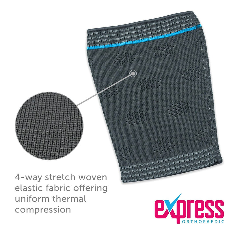 [Australia] - Express Orthopaedic® - Medically Approved Woven Elastic Calf Compression Support Sleeve - Bilateral (MED - Calf Circ:34-38cm) MED - Calf Circ:34-38cm 
