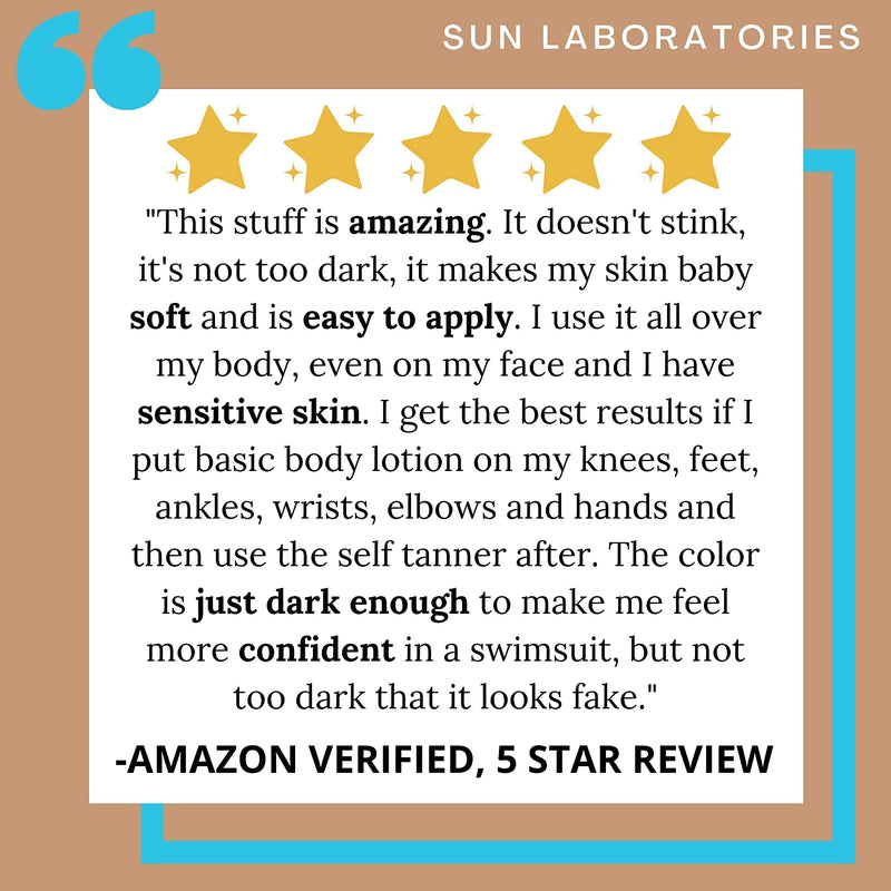 [Australia] - Sun Laboratories Self Tanning Lotion, Self Tanner (Medium, 8 oz) with Tanning Mitt 