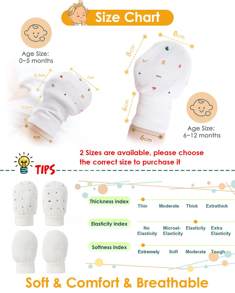 [Australia] - Baby Mittens Anti Scratch Baby Mittens No Scratch Mittens Baby Gloves for 0-12 Months Boys Girls Small 