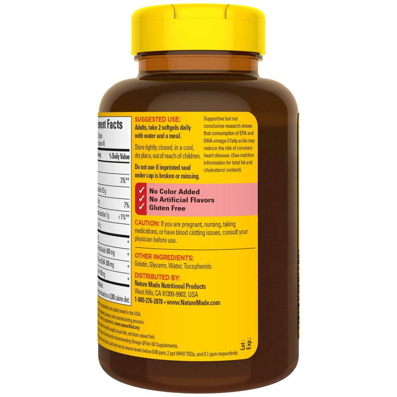 [Australia] - Nature Made Fish Oil 1000 mg, 90 Softgels, Fish Oil Omega 3 Supplement For Heart Health 90 Count (Pack of 1) 