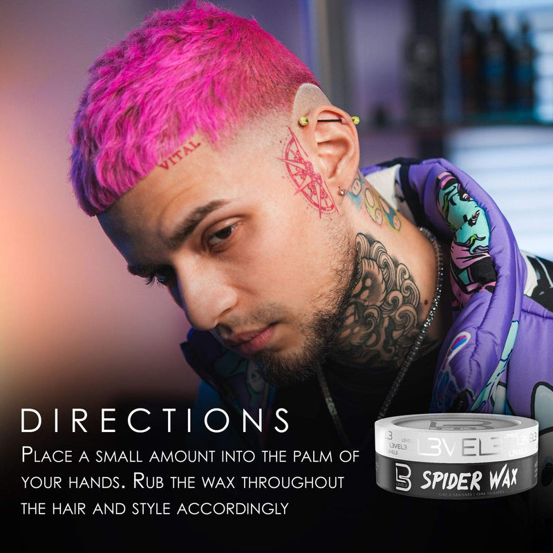 [Australia] - Level 3 Spider Wax - Long Lasting and Strong Hold L3 - Improve your Hair Volume and Texture - Level Three Hair Wax for Men… 