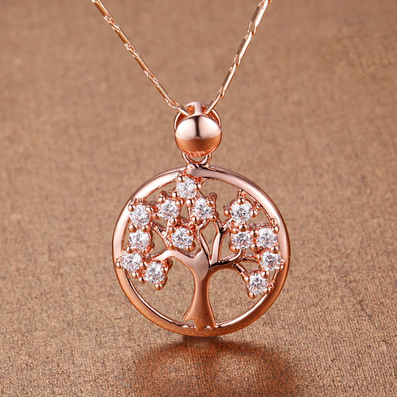 [Australia] - Tree of Life Necklace for Women - Tree of Life Earrings for Women - Silver / Gold / Rose Gold Jewelry Set for Women/ Teenagers - Symbol for Life, Positive Energy, Good Health - Mall of Style 