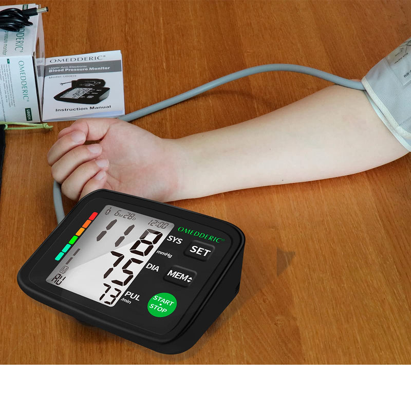 [Australia] - OMEDDERIC Blood Pressure Monitor Arm Cuff Kit,Digital BP Meter with Large Display-Irregular Heartbeat & Hypertension Detector,Includes AC Power Adapter,Batteries,Carrying Bag(All New 2023) 