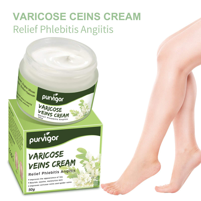 [Australia] - Varicose Veins Cream, Varicose Veins Treatment for Legs, Improves the Appearance of Leg, Repair Spider Veins, Strengthen Capillary Health, Promote Blood Circulation, Relieve Leg Muscle Fatigue, 50g 