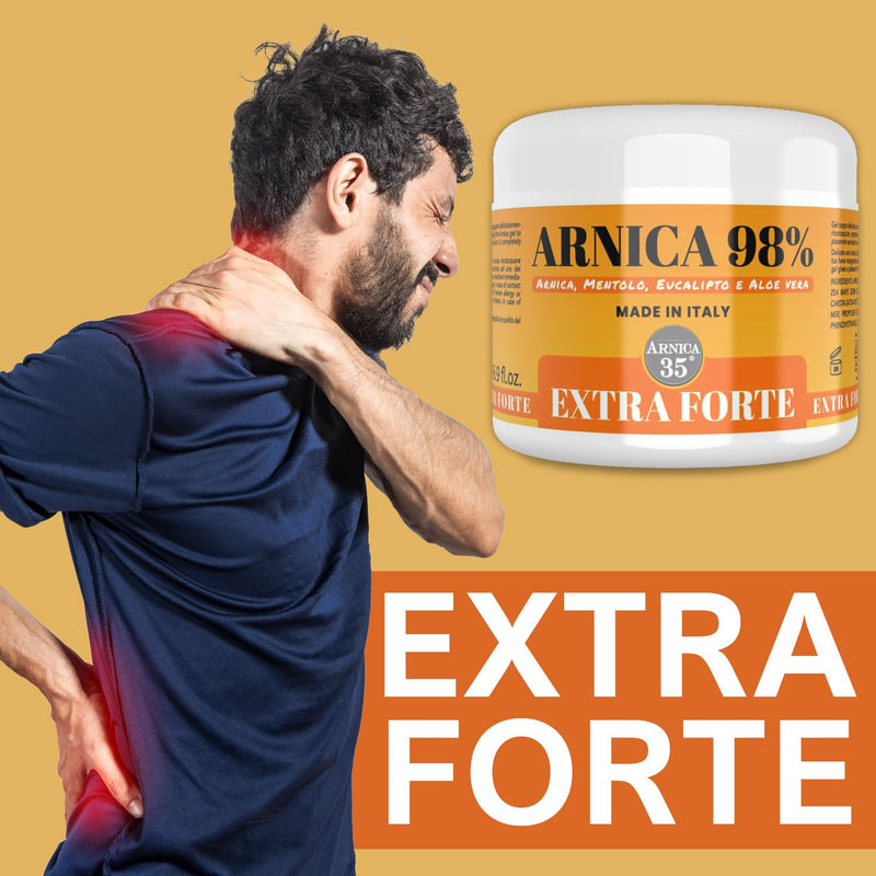 [Australia] - Arnica Gel for Bruising and Swelling 500 ml Extra Strong 98% for Massage of Muscles and Joints, Natural and Dermatologically Tested Formula - Made in Italy 