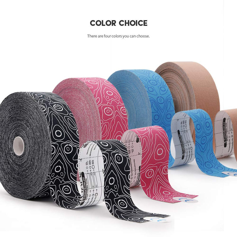 [Australia] - (2in X 103 Feet) OK TAPE PRO Bulk Kinesiology Tape, Original Elastic Latex Free Kinesiology Therapeutic Tape, Free Cut Printed Pink 