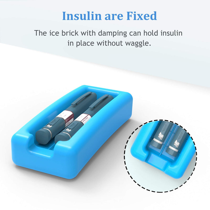 [Australia] - SHBC Insulin Pen Carrying Case Portable Medical Cooler Bag for Diabetes with Protective Ice Brick - Convenient to Changing Needles with Each Injection 