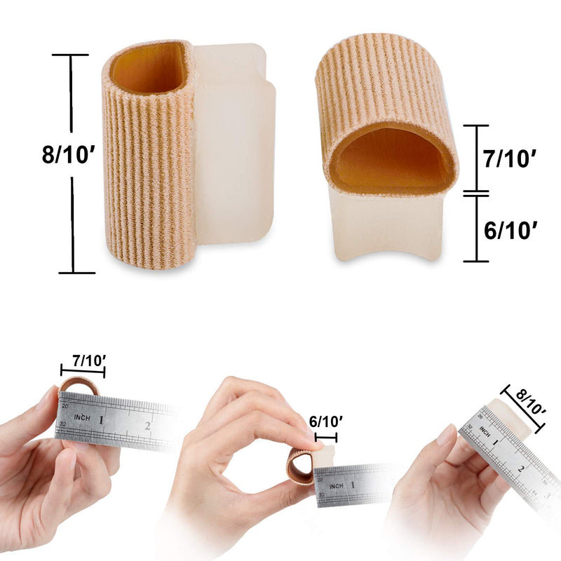 [Australia] - Povihome 6 Pack Gel Toe Spacer Separators(0.6'' Thick), Bunion Corrector for Overlapping Toe (1st/2nd Toe), Silicone Toe Spacers with Soft Gel Lining for Hallux & Bunion Pain Relief 6 Pack Big Toe Separators 
