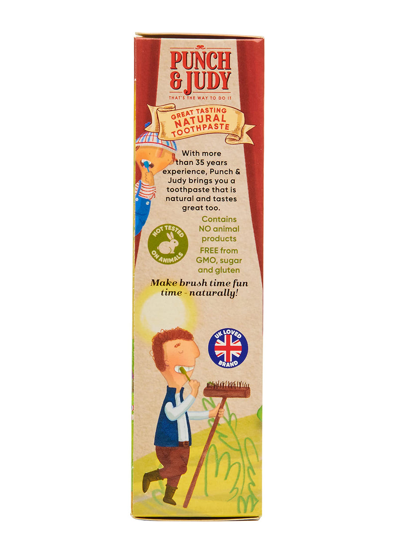 [Australia] - Punch and Judy Kids Natural Toothpaste Mixed Twin-Pack (Natural Mint and Natural Strawberry), 6+ Months, 2 x 50ml 