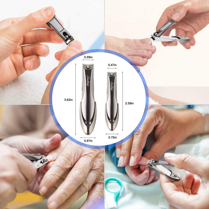 [Australia] - Nail Clippers Set Toenail Clipper, Easkep 2 Pack Sharp Fingernail and Toenail Clippers,Stainless Steel Fingernail Cutter for Men Women 