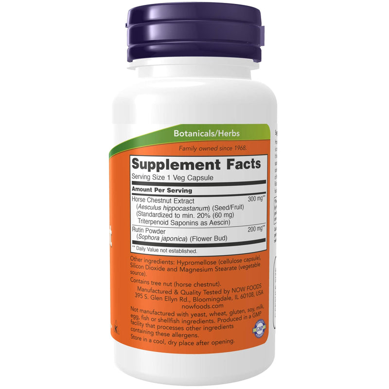 [Australia] - NOW Supplements, Horse Chestnut 300 mg with Added Rutin, Circulatory Support*, 90 Veg Capsules 