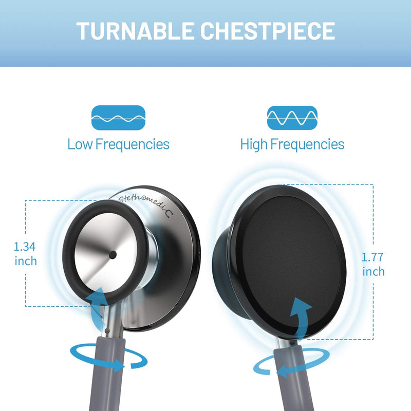 [Australia] - FriCARE Dual Head Stethoscope for Medical and Home, Classic Lightweight Design, Stethoscope for Adult, Gift for Nurses, Doctors, Medical Students, 28 inch (Cement Grey) Cement Grey 