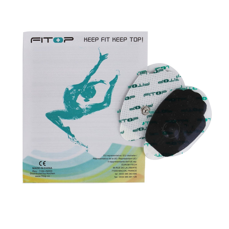 [Australia] - FITOP TENS Pads EMS Unit Snap Electrode 20 Pcs with Super Gel 