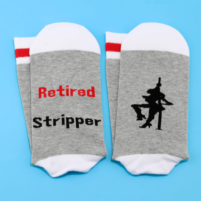 [Australia] - PYOUL 1 Pair Stripper Gift Retired Stripper Socks Retirement Party Gift Strip Gift Gag Gift Retired Stripper 1 Pair 