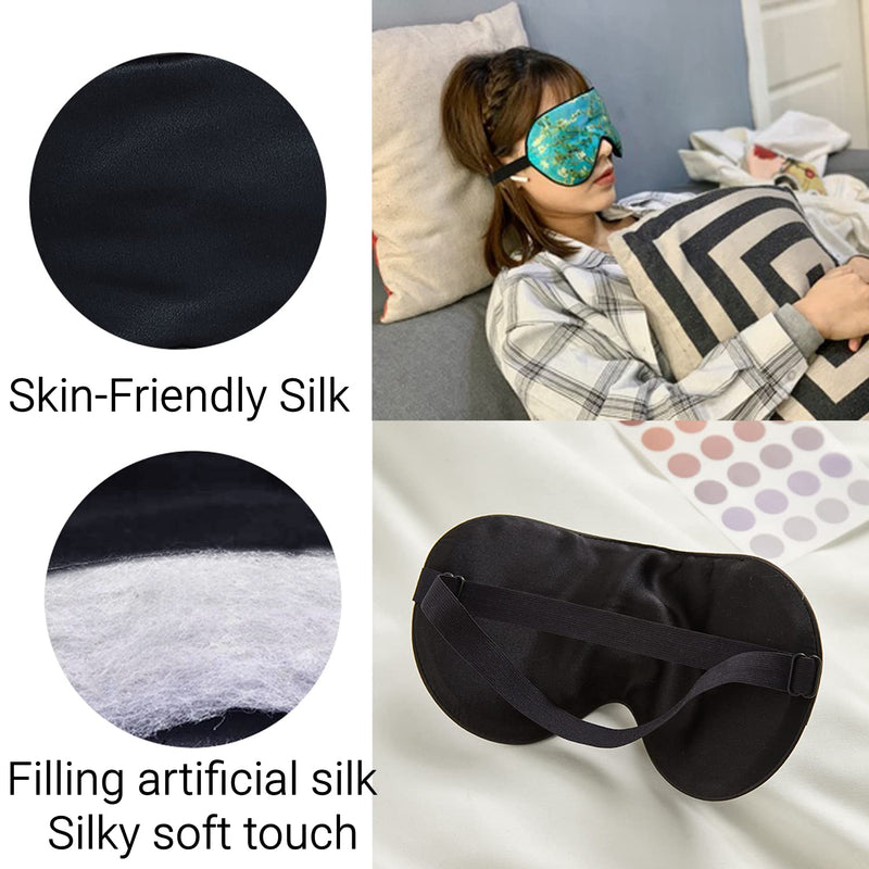 [Australia] - Natural Silk Sleep Masks Blindfold, Super-Smooth Eye mask for Sleeping with Adjustable Strap for Men,Women and Kids 
