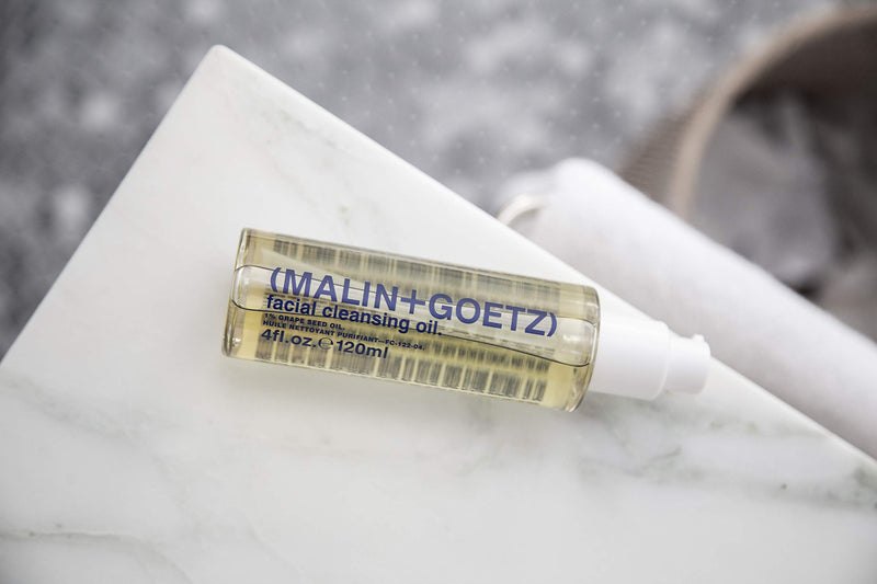 [Australia] - Malin + Goetz Facial Cleansing Oil, multitasking 2-in-1 makeup remover and purifying cleanser. cleansing, protective, nourishing. for ALL skin types. cruelty-free and vegan 4 Fl oz 