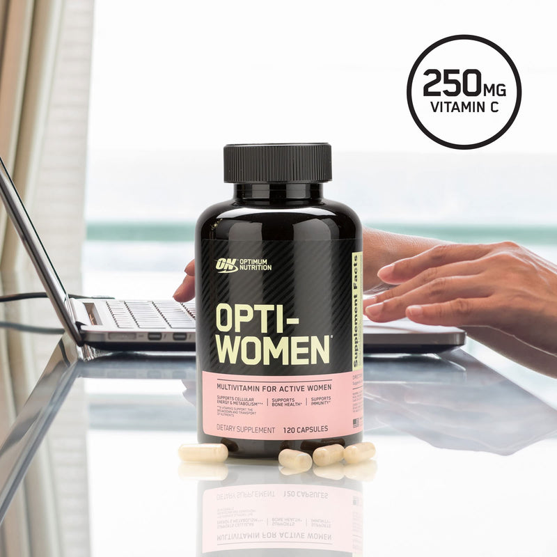 [Australia] - Optimum Nutrition Opti-Women, Vitamin C, Zinc and Vitamin D for Immune Support Womens Daily Multivitamin Supplement with Iron, Capsules, 60 Count 60 Count (Pack of 1) 