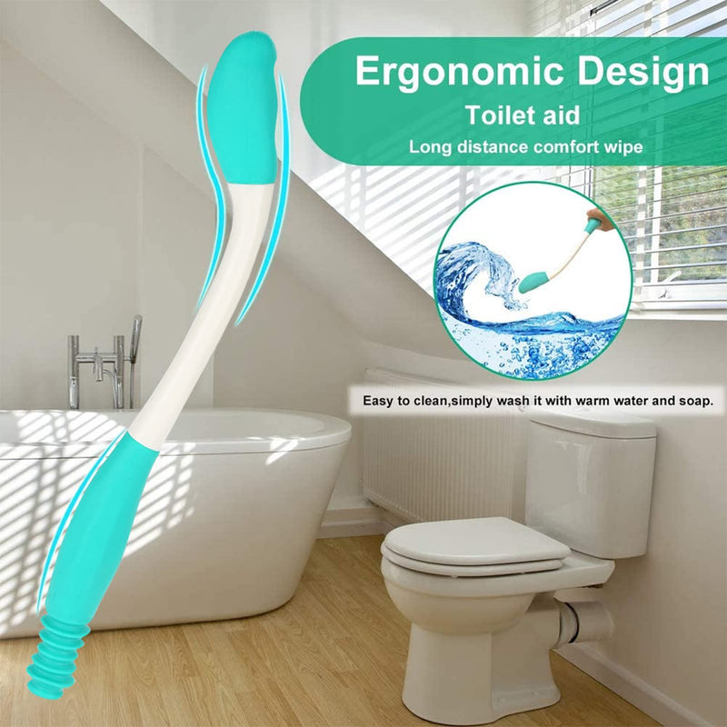 [Australia] - Toilet Assist Tool, Long Handle Reach Comfort Bottom Wiper Toilet Aids Tools Sanitary Self Wipe Aid for Wiping Long Reach Tissue Aids 