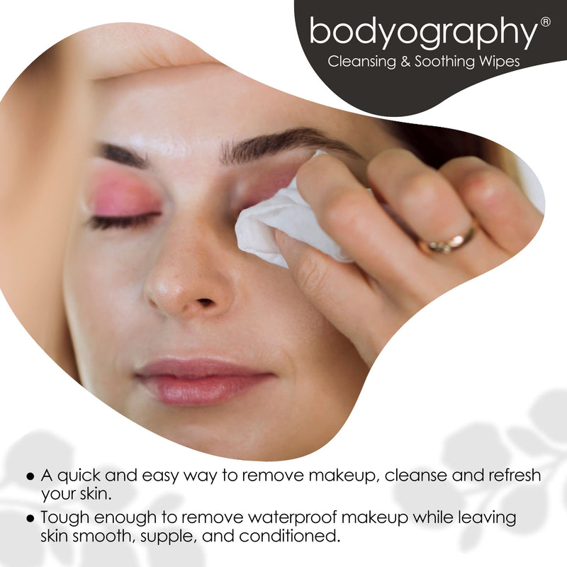 [Australia] - Bodyography Face It Cleansing & Soothing Wipes - Makeup Remover Facial Wipes - Cleanses and Nourishes 