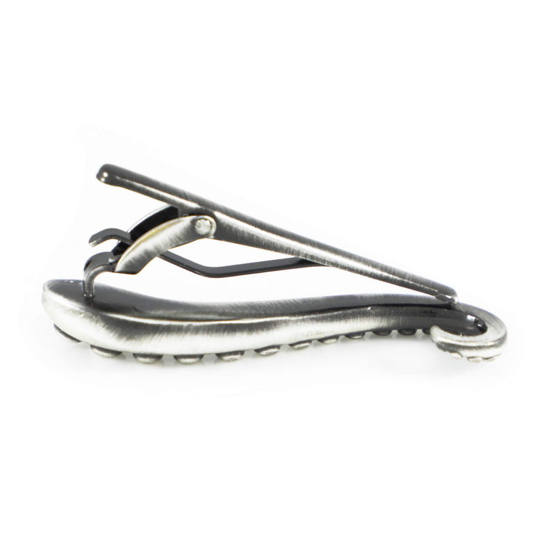 [Australia] - MENDEPOT Octopus Limb Tie Bar Burnished Silver Tone Octopus Limb Tie Clip in Box 