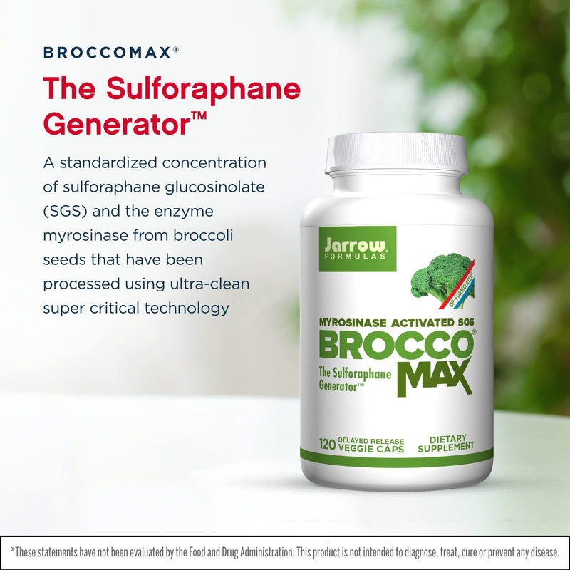 [Australia] - Jarrow Formulas BroccoMax - 120 Veggie Capsules - Supports Healthy Cell Replication & Liver Health - 60 Servings 120 Count (Pack of 1) 