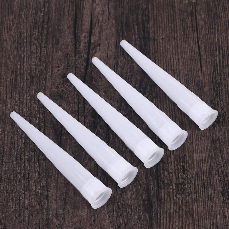 [Australia] - Yardwe 30pcs Plastic Caulk nozzles caulking Nozzle tip Replacement Extension Tool Supplies (White) 