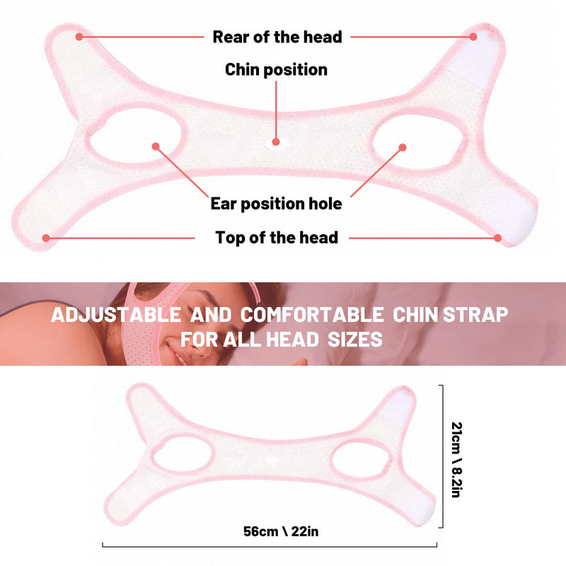 [Australia] - Anti Snoring Chin Strap Upgraded 2022, KUJAIS Snoring Solution Effective Anti Snoring Devices, Adjustable & Breathable Stop Snoring Chin Strap for Men and Women (White) White 