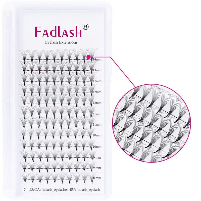 [Australia] - Russian Lashes 11D 0.07 Thickness C Curl 8-14mm Mix Tray Russian Lashes Premade Russian Volume Lashes Pre Made Fan Lashes Volume Lashes Pre Made Fans(11D-0.07C-MIX(8-14)) MIX(8-14) 11D-0.07-C 