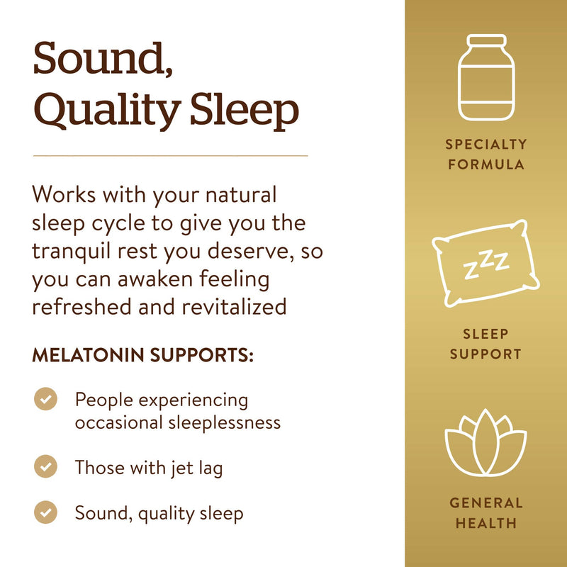 [Australia] - Solgar Melatonin 5 mg, 120 Nuggets - Helps Promote Relaxation & Sleep - Clinically-Studied Melatonin - Supports Natural Sleep Cycle - Vegan, Gluten Free, Dairy Free, Kosher - 120 Servings 