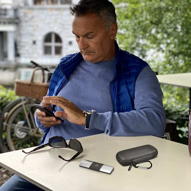 [Australia] - Heart Monitor Case Compatible with AliveCor Kardia Mobile ECG/ for KardiaMobile 6L for Apple and Android Device - CASE ONLY (Black&Gray) Black 