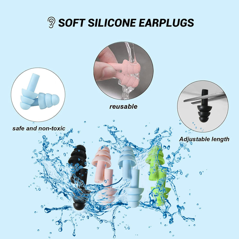 [Australia] - LaCourse 100% Natural Mulberry Silk Eye Mask for Sleeping with 4Pair EarPlugs & Travel Pouch. Soft, Smooth Sleeping Mask, Blocking Out Light. Adjustable Silk Sleep Eye Mask for Women&Men, Black Black With 4pair Earplugs 