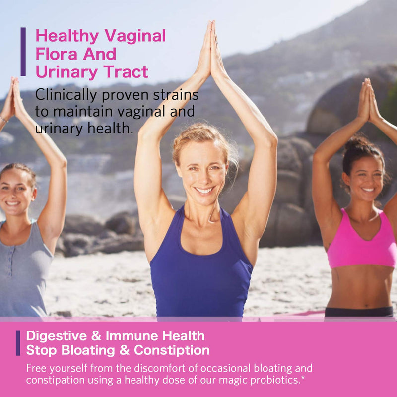 [Australia] - Doctor's Recipes Women’s Probiotic, 60 Caps 50 Billion CFU 16 Strains, with Organic Prebiotics Cranberry, Digestive Immune Vaginal & Urinary Health, Shelf Stable, Delayed Release, No Soy Gluten Dairy 60 Count (Pack of 1) 