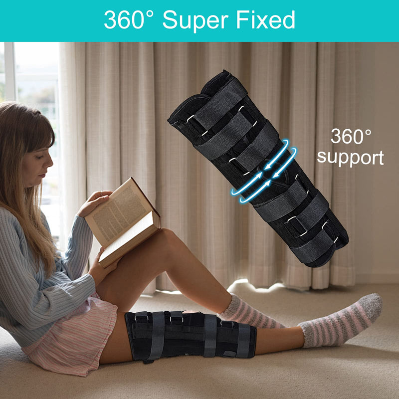[Australia] - TANDCF Knee Immobilizer Secure Comfort Knee Brace & Stabilizer for Recovery,Knee Fractures,Instability, ACL,MCL,Meniscus Tear,Arthritis,Displacement & Post Surgery Recovery,Height 18.1" Universal Medium/Large (Pack of 1) 