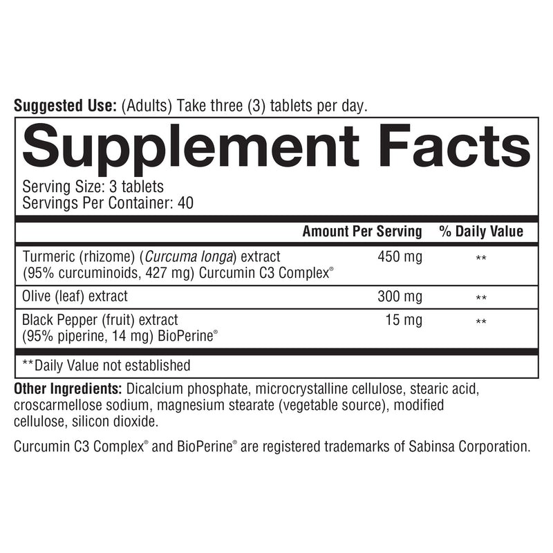 [Australia] - Youtheory Turmeric Curcumin Supplement with Black Pepper BioPerine, Powerful Antioxidant Properties for Joint & Healthy Inflammation Support, 120 Tablets Advanced (120 Count) 