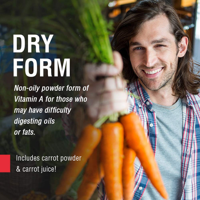 [Australia] - Solaray Dry Form Vitamin A 25,000 IU | Healthy Skin & Eyes, Antioxidant Activity & Immune System Function | 60 VegCaps 