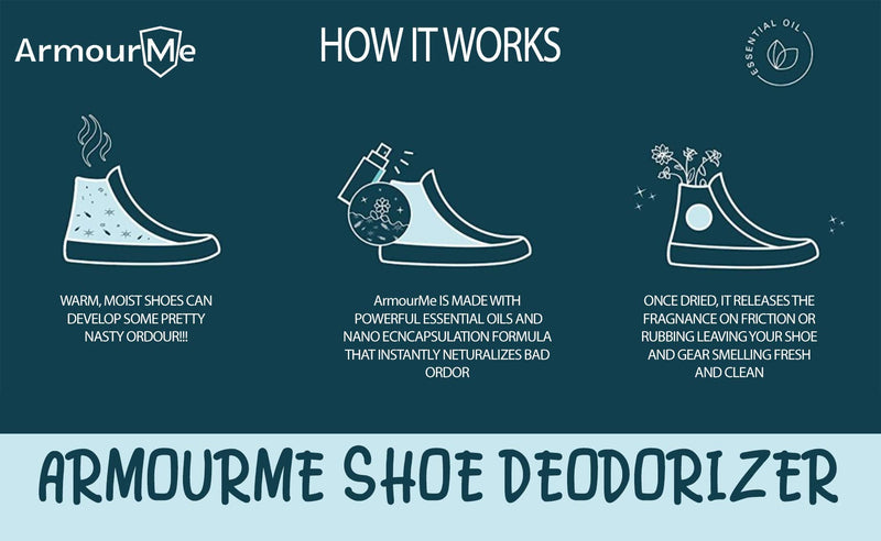 [Australia] - ArmourMe Shoe Spray | Green Tea | Shoe Deodorizer | Shoe Spray Smell Eliminator for Shoes and Sandal | Men & Women Extra Strength Shoe Odor Eliminator | Socks Deodorize. 