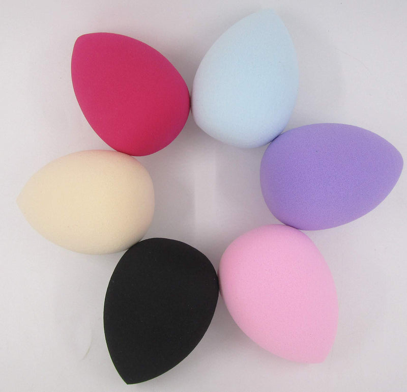 [Australia] - 6pc Makeup Sponge Set Non Latex Waterdrop Beauty Foundation Blending Face Sponges Powder Blush Liquid Cream Cosmetic Puff Flawless Facial Make Up Tools (6PC, Waterdrop) 6PC 