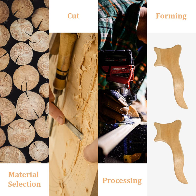 [Australia] - Bounabay� Wooden Gua sha Lymphatic Drainage Massager,Larger Body,Back and Neck Gua Sha Therapy Massage Tool Kit for Body Shaping, Health, Household Care (Shape 1) Shape 1 