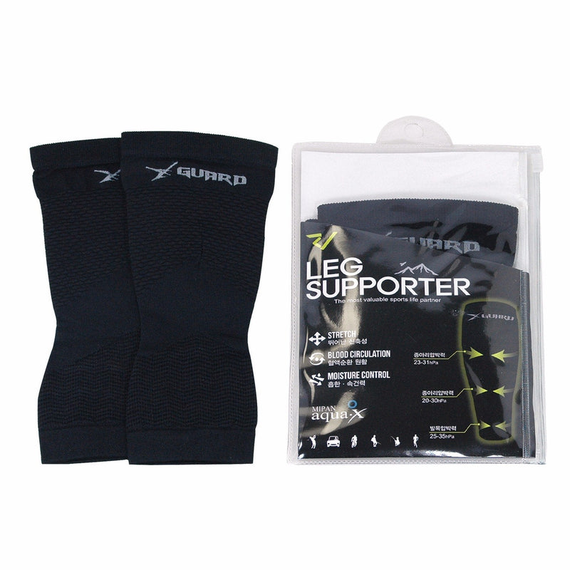 [Australia] - Leg Compression Sleeve Tattoo Cover up for Women - Shin Calf Pain Relief 1 Pair (Black) One Size Black 