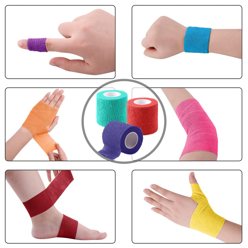 [Australia] - BQTQ 30 Rolls Self Adherent Wrap 2 inch Bandage Breathable Athletic Tape Stretch Wrap Roll Sports Wrap Tape Self Adhesive Wrap for Wrist Ankle Swelling Sprains(Rainbow Color) Rainbow 