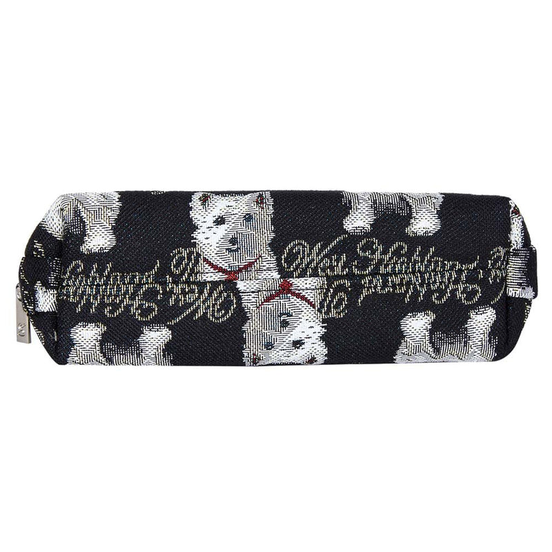 [Australia] - Signare Tapestry cosmetic bag makeup bag for Women with Black & White Dog Print Westie Design(COSM-WES) 