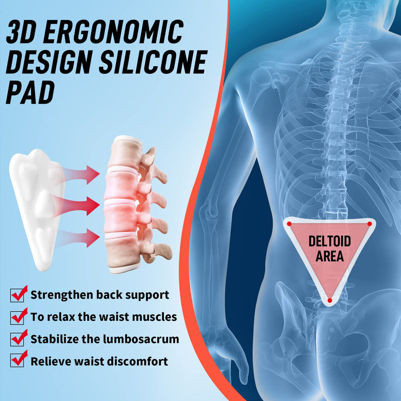 [Australia] - FEATOL Back Brace for Lower Back Pain Relief, Back Support Belt for Heavy Work Lifting, Back Pain, Sciatica, Scoliosis, Herniated Disc Lumber Support Back Brace with Removable Ergonomically Designed 3D Silicone Lumbar Pad for Men & Women Plus Size (Wai... 