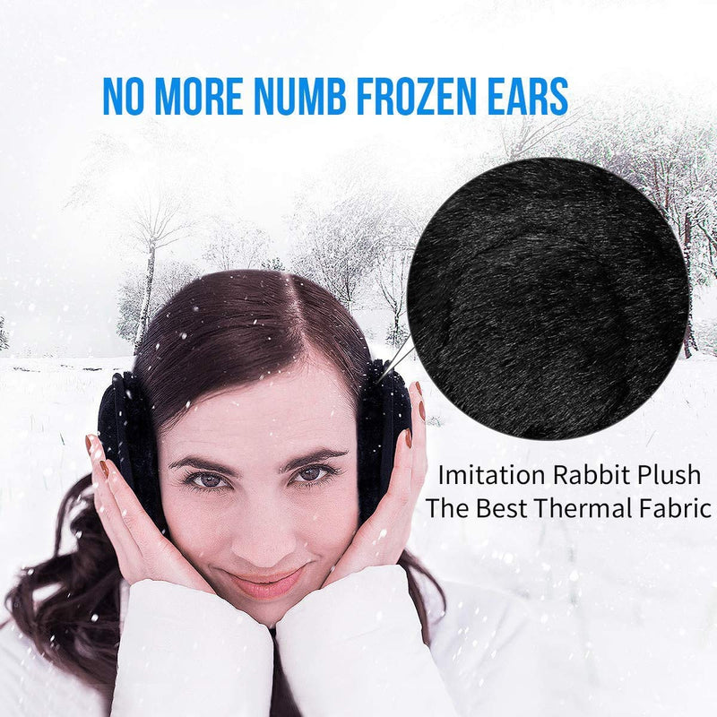 [Australia] - MUSICOZY Bluetooth Ear Warmers Earmuffs for Winter Women Men Kids Girls, Wireless Ear Muffs Headphones, Built-in HD Speakers and Microphone with Carry Bag for Biking Running Walking Hiking 