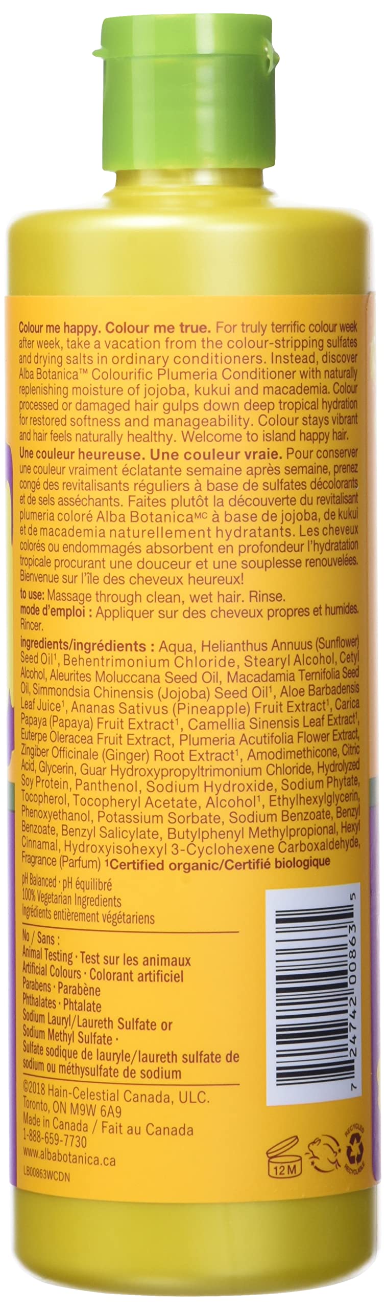 [Australia] - Alba Botanica Hawaiian, Plumeria Conditioner, 12 Ounce 