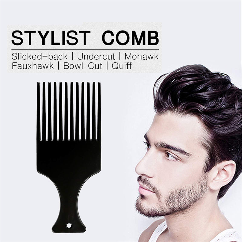 [Australia] - Mens Styling Comb Afro Hair Comb Hairdressing Comb Men Hair Care Set Salon Barber Brush Tool for Natural Curly Long Thick Hair Style,Black(4 Pcs) 